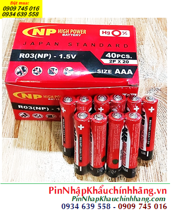 COMBO 01HỘP=40viên Pin đũa AAA 1.5v NP R03EG/2B HighPower chính hãng _Giá chỉ 86.000đ/ Hộp 40viên